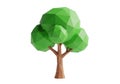 Low poly tree illustration for creative graphic design projects and presentations Royalty Free Stock Photo
