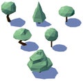 Low poly trees with shadows