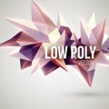 Low poly triangular background. Design element Royalty Free Stock Photo