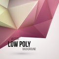 Low poly triangular background. Design element Royalty Free Stock Photo