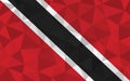 Low poly Trinidad and Tobago flag vector illustration. Triangular Trinidadian and Tobagonian flag graphic. Trinidad and Tobago