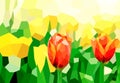 Low poly tulip Royalty Free Stock Photo