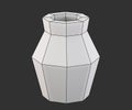 Low poly vase, paper sculpture, low poly papecraft, paper home decor