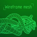 Low poly vein or wire wireframe mesh background.