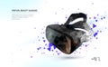 Low poly virtual reality helmet Royalty Free Stock Photo