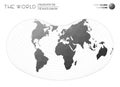 Low poly world map. Royalty Free Stock Photo