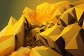 Low poly yellow pattern, creative digital illustration, abstract, backgrounds Royalty Free Stock Photo