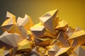 Low poly yellow pattern, creative digital illustration, abstract, backgrounds Royalty Free Stock Photo