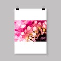 Low polygon close up Flower, Brochure Cover or Flyer Design