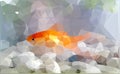 Low polygon goldfish