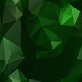 Low polygon triangles seamless pattern in green colors Royalty Free Stock Photo