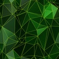 Low polygon triangles seamless pattern in green colors Royalty Free Stock Photo