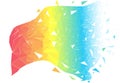 Low polygon Rainbow of imagination and inspiration Royalty Free Stock Photo
