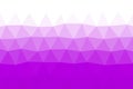 Low polygonal triangles purple white background