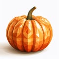 Low Poly Pumpkin Illustration With Duckcore Style