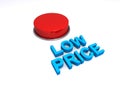 Low price button on white Royalty Free Stock Photo
