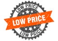 Low price stamp. low price grunge round sign.