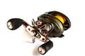 Low Profile Baitcasting Reel. Goods for fishing. Royalty Free Stock Photo