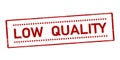 Red stamp with text Low quality Royalty Free Stock Photo