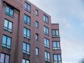 Low Rise Apartment Building with Corner Windows Royalty Free Stock Photo