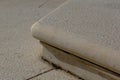 low riser comfortable exterior beige stone stair of one riser