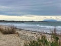 Ventura California coastline beach storm clouds Royalty Free Stock Photo