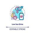 Low sex drive concept icon