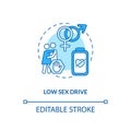 Low sex drive concept icon