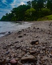 Sand And Rocks On Beach, Lake Erie Ohio