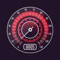 Low speed measuring dashboard dial Royalty Free Stock Photo