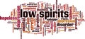 Low spirits word cloud