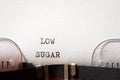 Low sugar text