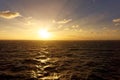 Low Sun on Ocean Royalty Free Stock Photo