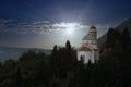 Sunburst Over Old Church in Kotor, Montenegro