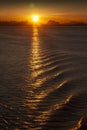 Low Sunset Over Alaskan Mountain Range Royalty Free Stock Photo