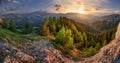 Low Tatra mountain summer landscape. meadow with huge stones among the grass