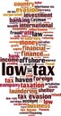 Low-tax word cloud Royalty Free Stock Photo