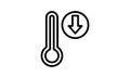 Low temperature icon vector. Isolated contour symbol illustration Royalty Free Stock Photo