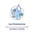 Low testosterone concept icon Royalty Free Stock Photo