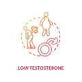 Low testosterone concept icon Royalty Free Stock Photo