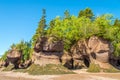 Low tide in Bay of Fundy with fascinating rock formations - Canada Royalty Free Stock Photo