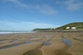 Low tide on beach at Croyde, North Devon