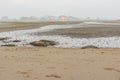 Low tide beach in the evening at Ko Yao Noi, Phang Nga province, Thailand Royalty Free Stock Photo