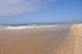 Low tide at foz do arelho Royalty Free Stock Photo