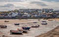 Low tide at Harbour Beach, St. Ives. Royalty Free Stock Photo