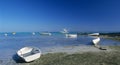 Low tide on the lagoon at Bain Beauf beach Royalty Free Stock Photo