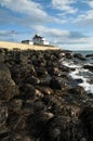 Low Tide Near Rhode Island Lighthouse Royalty Free Stock Photo