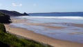 Newgale beach on the Pembrokeshire coast Wales taken at low tide in Spring