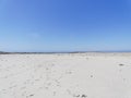 Wide expanse of beach at low tide on Plage Sainte-Marguerite Royalty Free Stock Photo