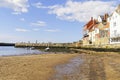 At low tide on the sands of Whitby harbour Royalty Free Stock Photo